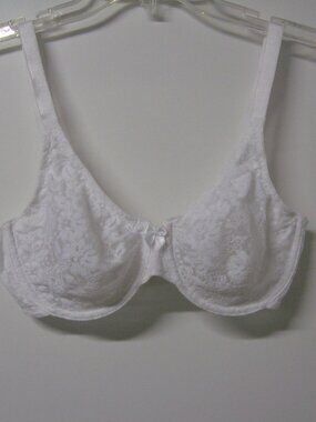 Wacoal Size 34D‎ White Halo Lace Underwire Bra Style 851205